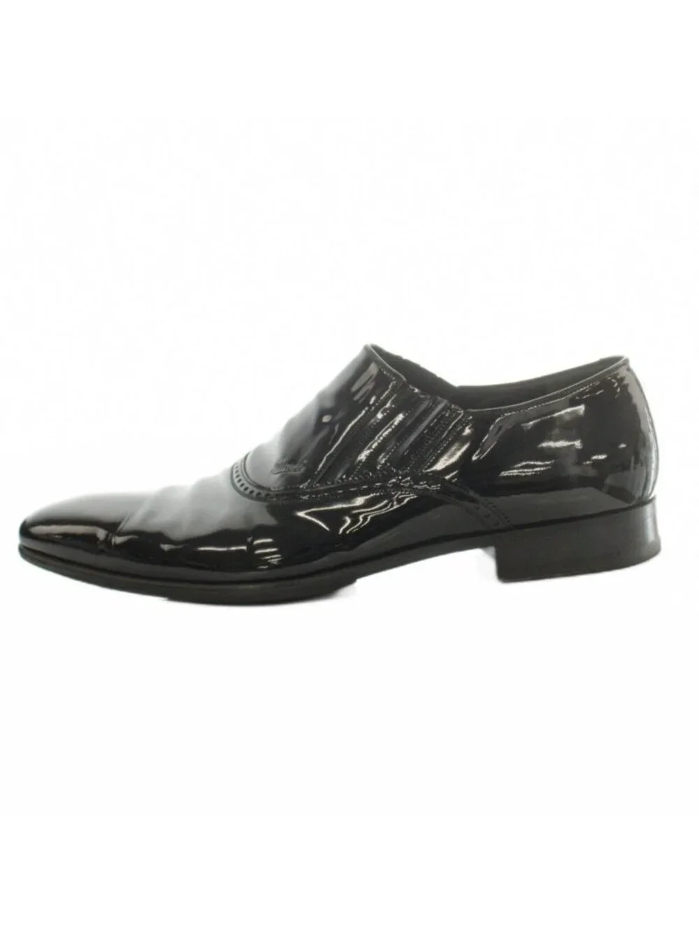 Gucci Dress Shoes Logo Patent Black 9.5